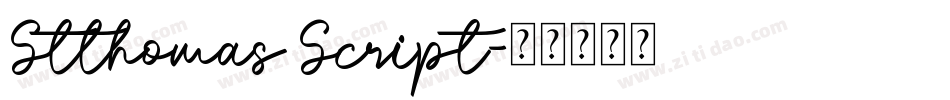 Stthomas Script字体转换